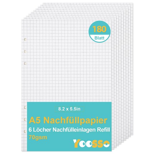 Nachfüllpapier kariert 6 - nachfüllpapier,