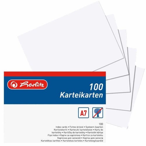 Karteikarte blanko weiß - karteikarte, a7